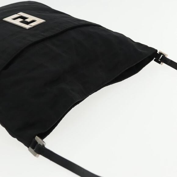 FENDI Zucca Canvas Shoulder Bag Nylon Black Silver - Picture 6 of 13